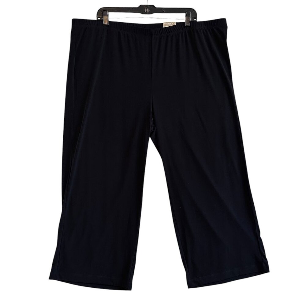 Chico’s Black Wide Leg Crop Dress Pants